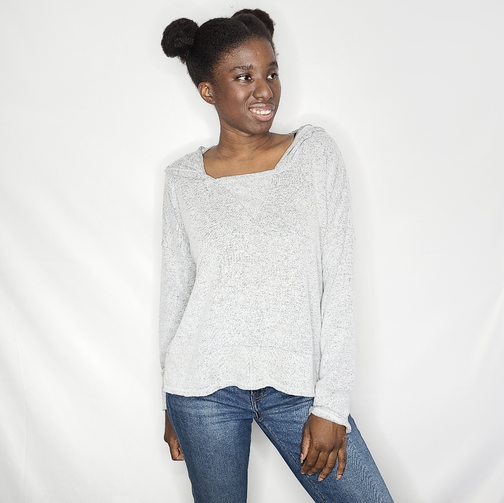 BP Heather Gray Long Sleeve Hoodie
